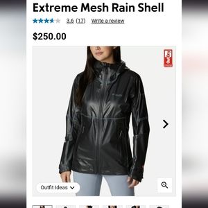 Brand New!! Columbia women's medium extreme mesh rain shell jacket M